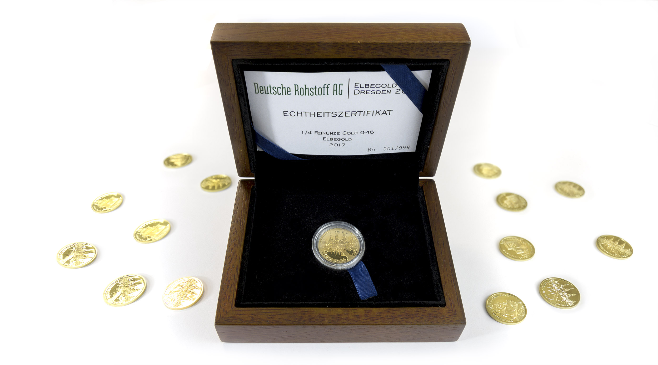 Elbegold Medaille mit Box